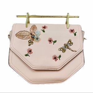 Pink Architectural Purse with Needle Handle